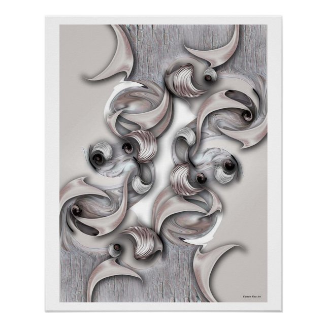 "La poursuite réfléchissante", Poster brillant (Devant)