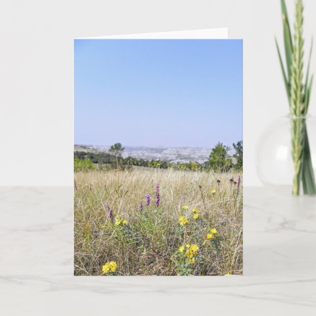 La prairie rencontre la carte de note de bad-lands (Devant)