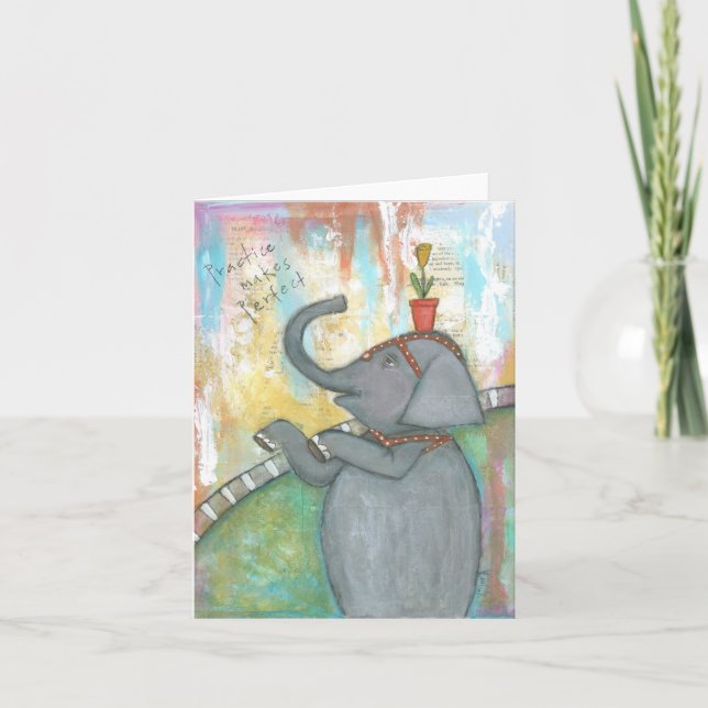 La Pratique Fait Un Carte pour notes Parfait (Devant)