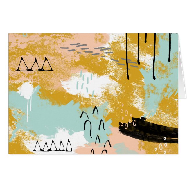 La présence de la vie, art abstrait tribal (Devant Horizontal)