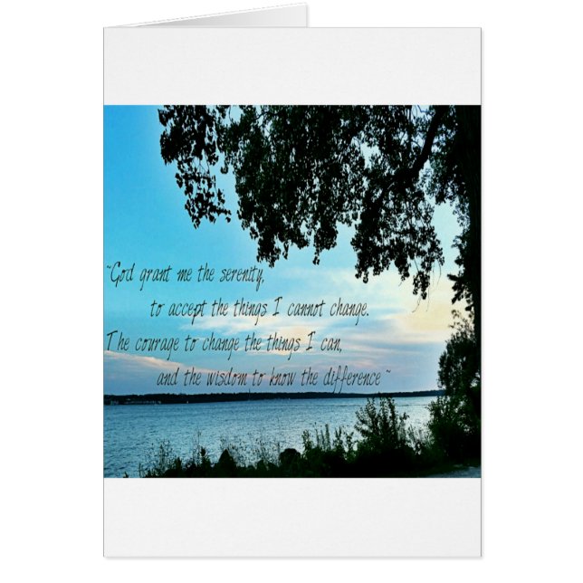 La prière de sérénité (Devant)