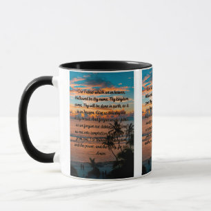 La prière quotidienne du Seigneur Mug à deux tons