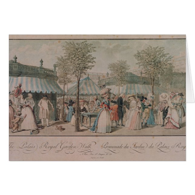 La promenade de jardin de Palais Royal, 1787 (Devant horizontal)