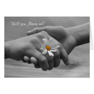 La proposition, m'épousent carte avec les mains et