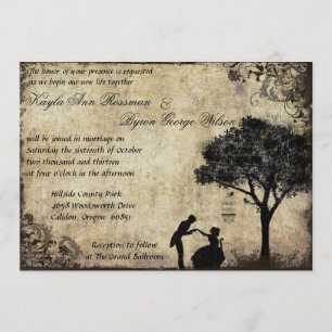La proposition Vintage Wedding Invitation en Noir