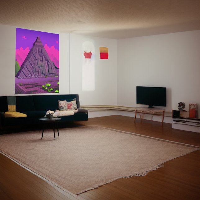 La pyramide de pierre | AI Art Poster (Créateur téléchargé)