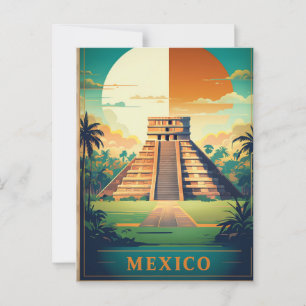 La pyramide maya mexicaine carte postale vacances