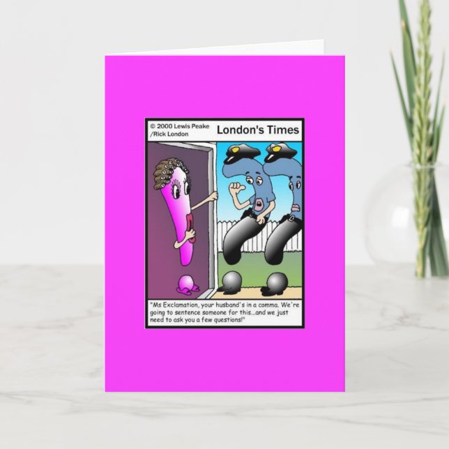 La question Caricature de la police amusante carte (Devant)