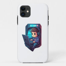 La quête de Chibi Gamer : Neon Arcade Coque Design