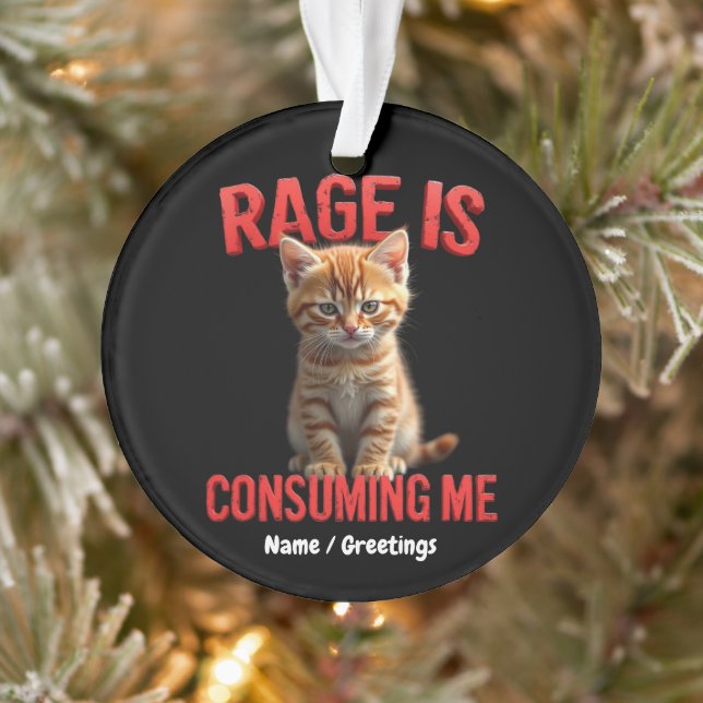 La rage me consomme Cute Kitten Chat, Feline drôle (Arbre)