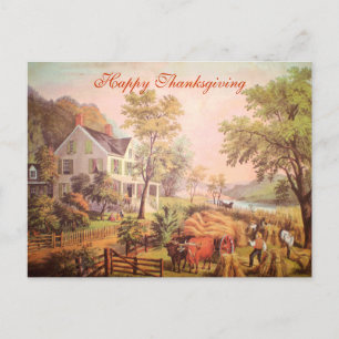 La récolte de l'agriculteur   Carte postale vintag
