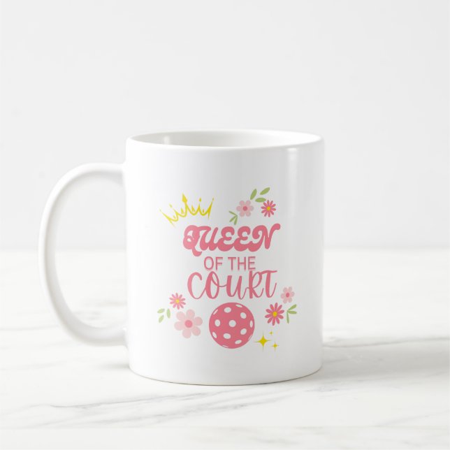 La reine de la Cour Pickleball Mug (Gauche)