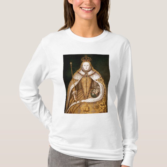 La Reine Elizabeth I dans des robes longues de (Devant)