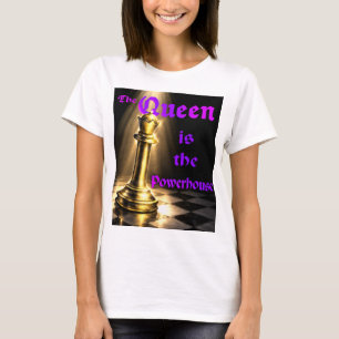 La Reine est la centrale. T-shirt d'échecs