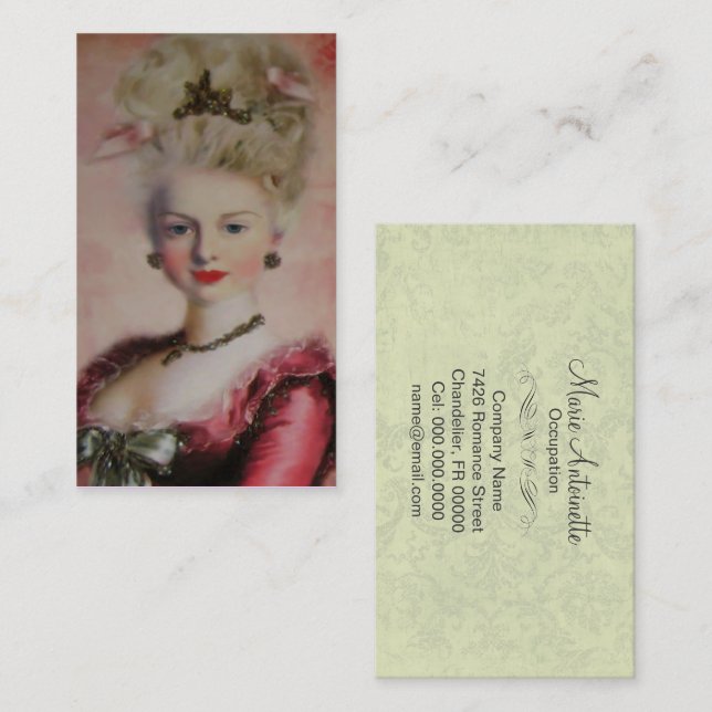 La Reine Marie Antoinette - carte de visite (Devant / Derrière)