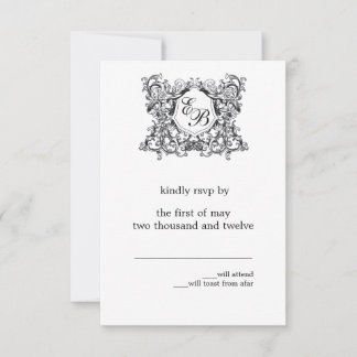 La réponse au mariage au monogramme 'Kate'