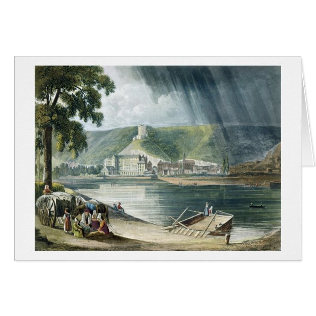 La Roche, des "vues sur la Seine", gravée par T (Devant horizontal)