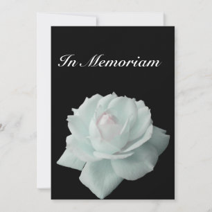 La Rose blanche de Memoriam sur une invitation noi
