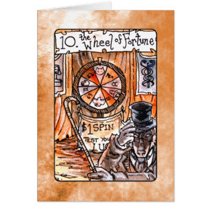 La roue de la carte de tarot de fortune