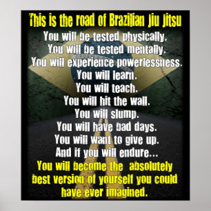 "La route Brésilien affiche de Jiu de Jitsu"