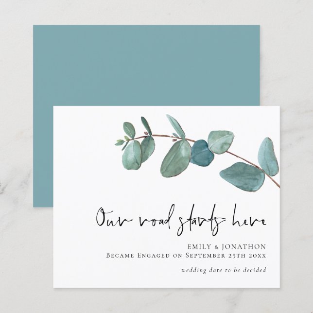 La route budgétaire commence ici Eucalyptus Fiança (Devant / Derrière)