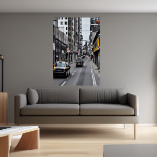 La route principale de ma ville AI Art Poster