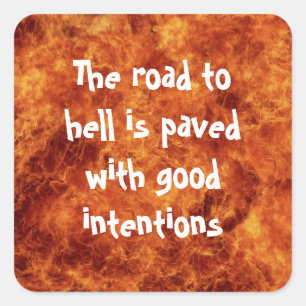 La route vers l'enfer Stickers Carrés