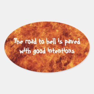 La route vers l'enfer Stickers Ovaux