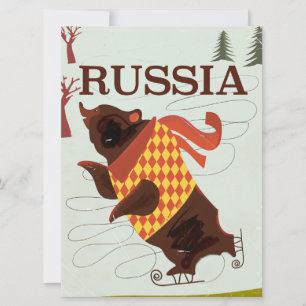 La Russie porte une affiche de voyage vintage