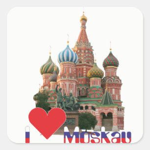 La Russie - Russia autocollant de Moscou