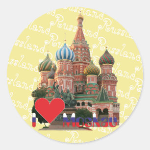 La Russie - Russia autocollant de Moscou