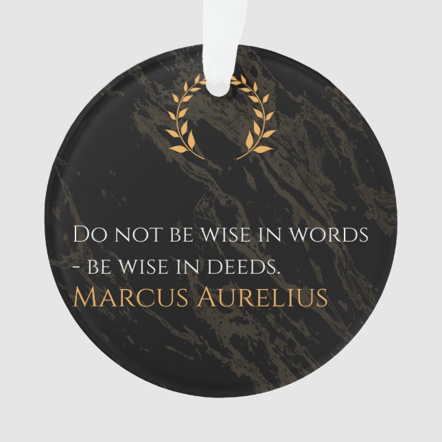 La sagesse de Marcus Aurelius : Les actions parlen (devant)