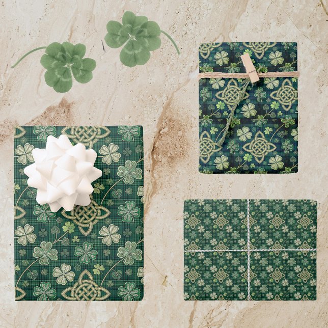 La Saint-Patrick Nœud Celtique Trèfle à 4 Feuilles (Créateur téléchargé)
