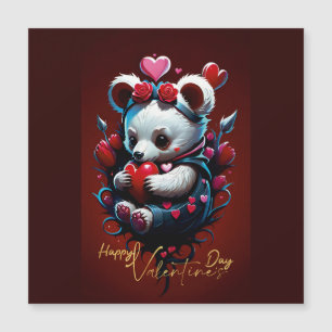 La Saint-Valentin avec un ours en peluche riche