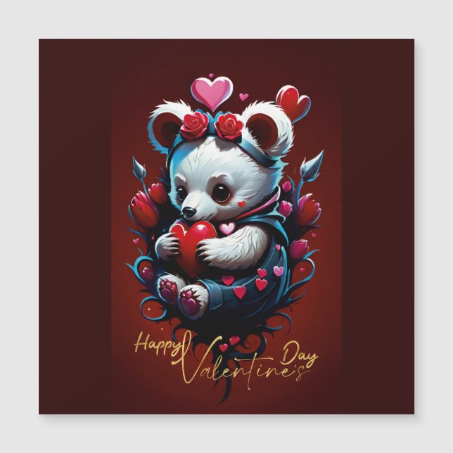 La Saint-Valentin avec un ours en peluche riche (Devant)