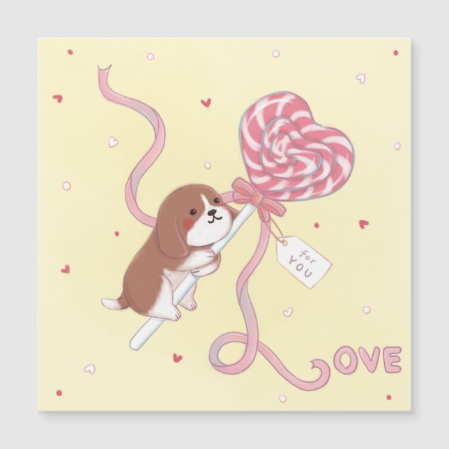 La Saint-Valentin : Beagle et sucette (Devant)