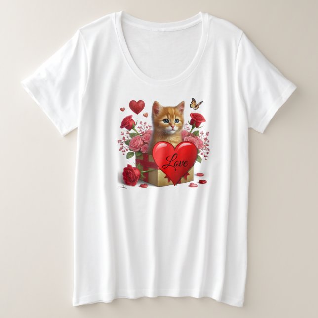 La Saint-Valentin Chat Roux Amateurs de Chats  (Design devant)