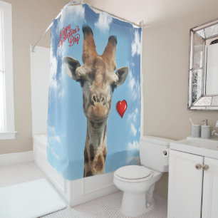 La Saint Valentin Douche rideau Giraffe