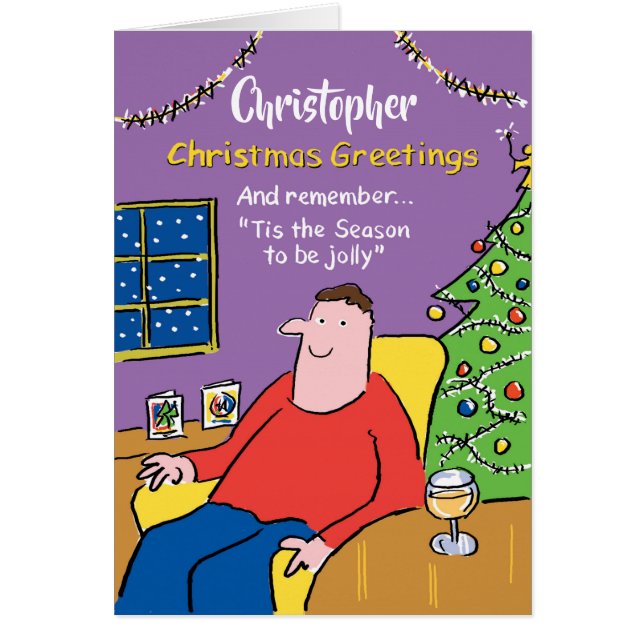 La saison à être Jolly Carte de Noël personnalisée (Devant)