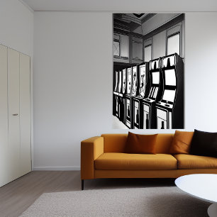 La salle d'arcade   AI Art Poster
