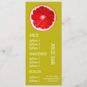 La santé de jus boit le menu de fruit de