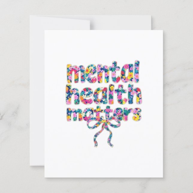 🌸 La santé mentale, ça compte Design floral (Devant)