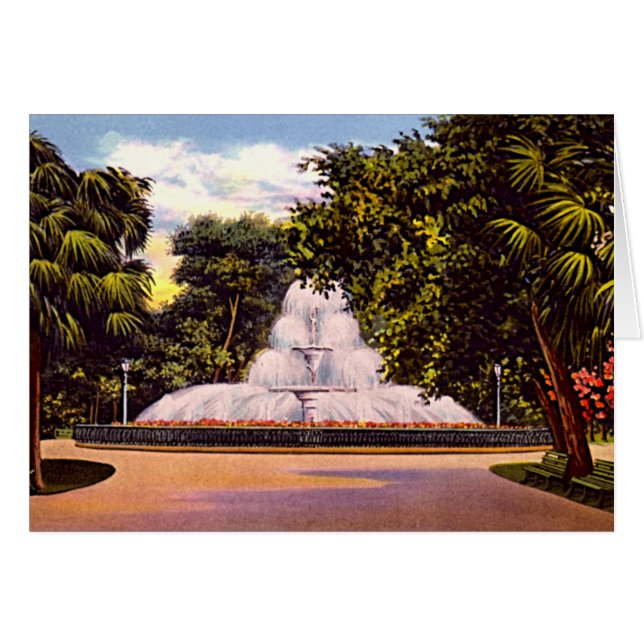 La savane, fontaine de parc de la Géorgie Forsyth (Devant horizontal)
