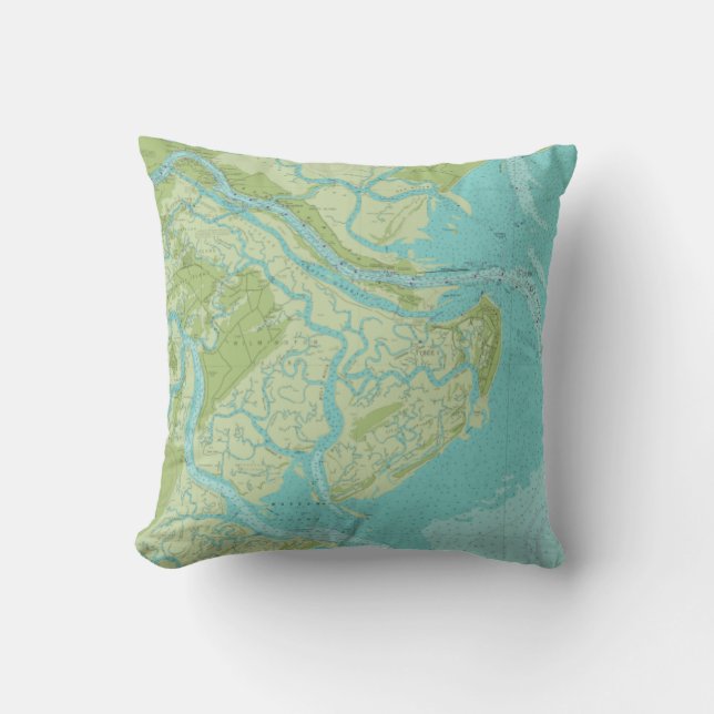La Savane-Tybee ISL. Coussin nautique lumineux de (Recto)