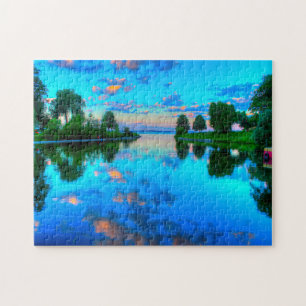 La Scène Du Lac Du Wisconsin. Jigsaw Puzzle