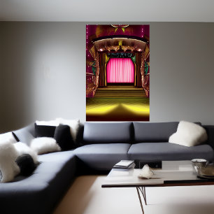 La scène du théâtre AI Art Poster