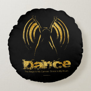 La Scène Est Ma Toile (Danse) Coussin Rond