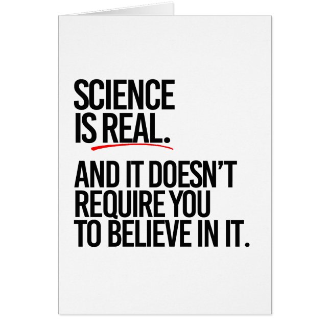 LA SCIENCE EST RÉELLE (Devant)