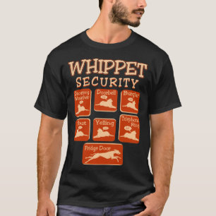 La sécurité de chien de whippet choie le T-shirt