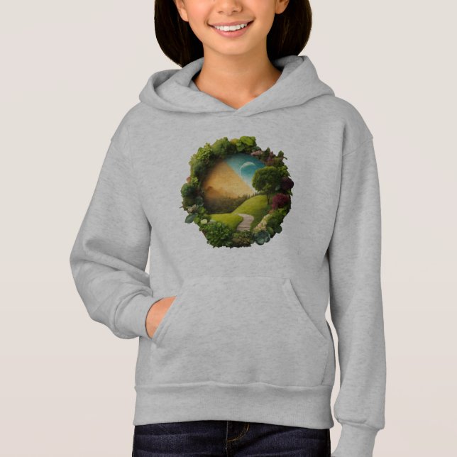 La sérénité dans la nature Sweat - shirt à capuche (Devant)